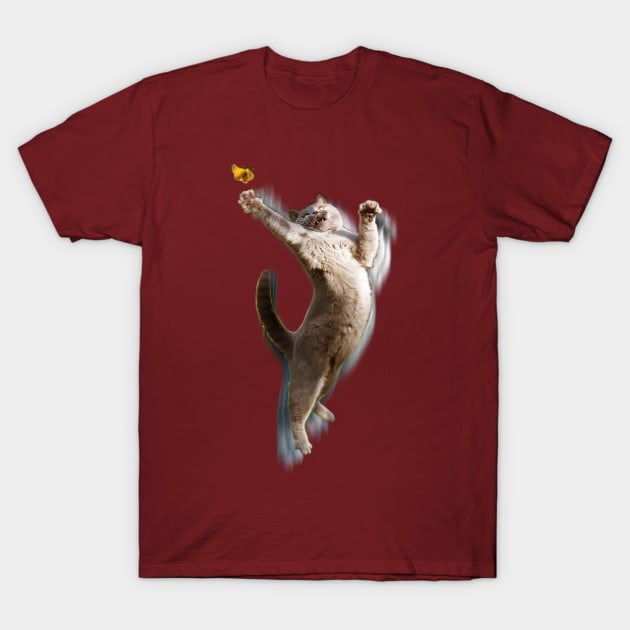 jumping cat T-Shirt by Caravele